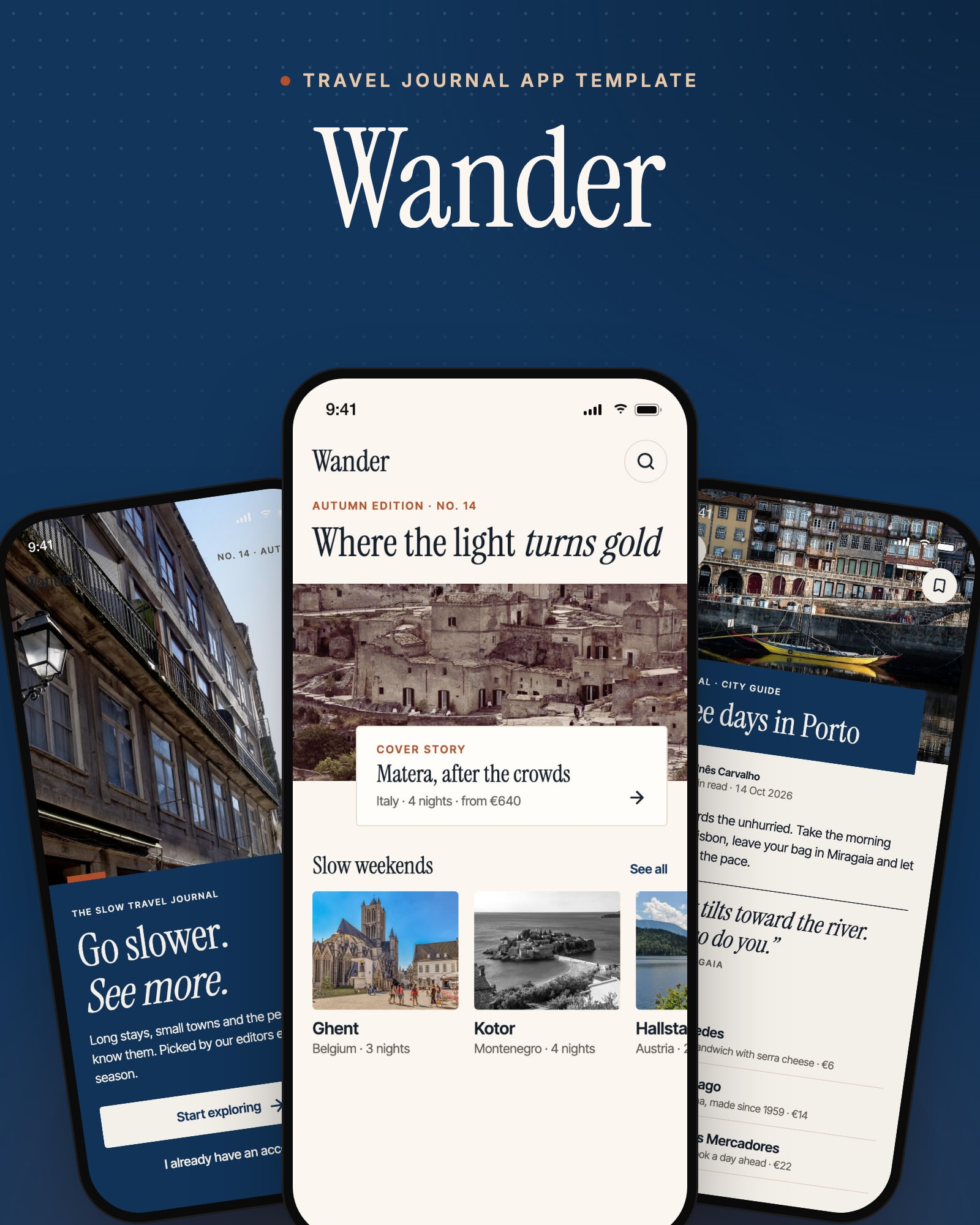 Wander app template